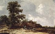 Jan van Goyen Farmyard with Haystack oil painting